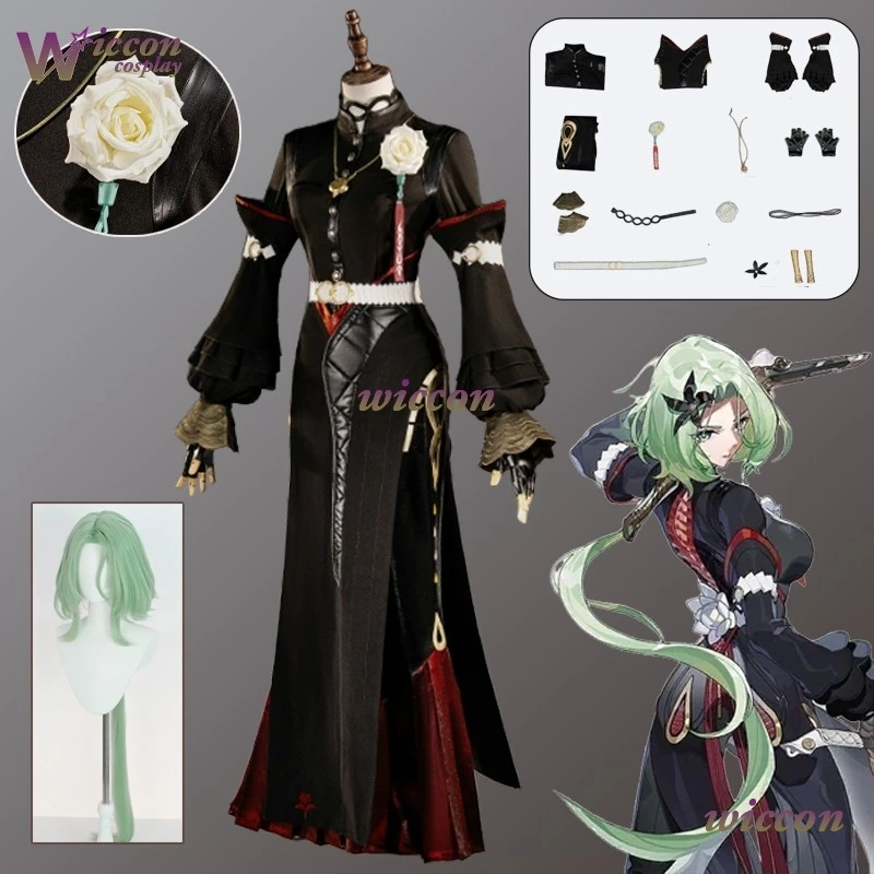 

Isolde Косплей Костюм Игра Zenless Zone Zero Черная Униформа Isolde Парик Хэллоуин Карнавал Рождество Игра Ролевая Одежда Одежда