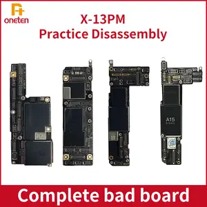 Bilashmart Damaged Complete Motherboard iPhone X 11 12 13 14 Pro Max Mini CPU Nand Power IC Mainboard Power Off Practice Repair Skill