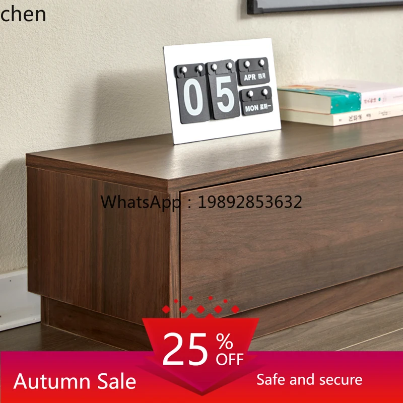

floor TV cabinet modern simple solid wood floor cabinet coffee table combination video storage cabinet living room decoration