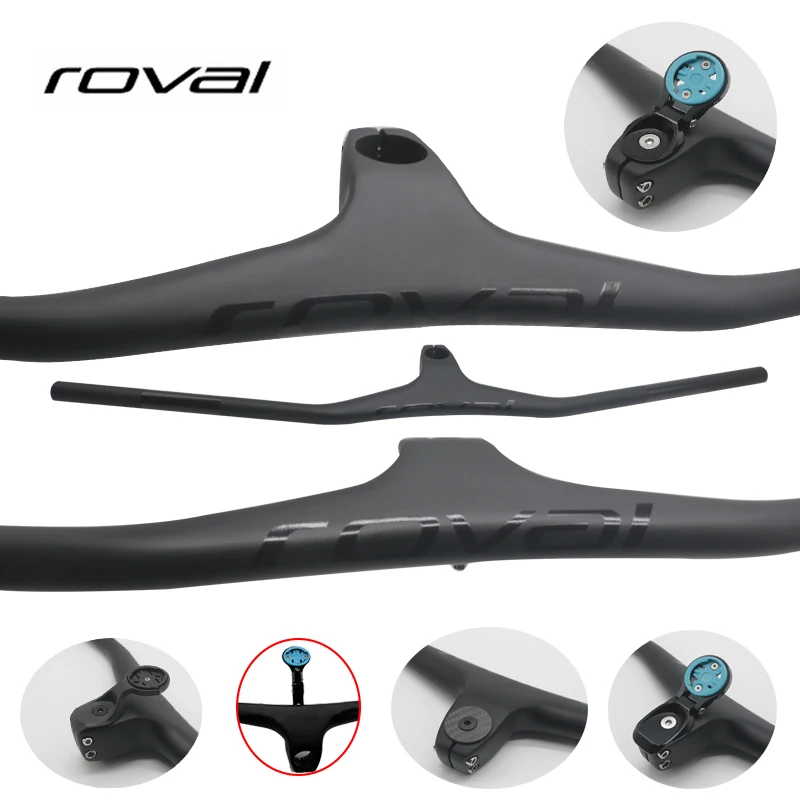 Roval carbon Handlebar multicolour Carbon bike Handlebar MTB Bike parts bike frame stem -17 degree 660--800mm 70/80/90/100/110mm