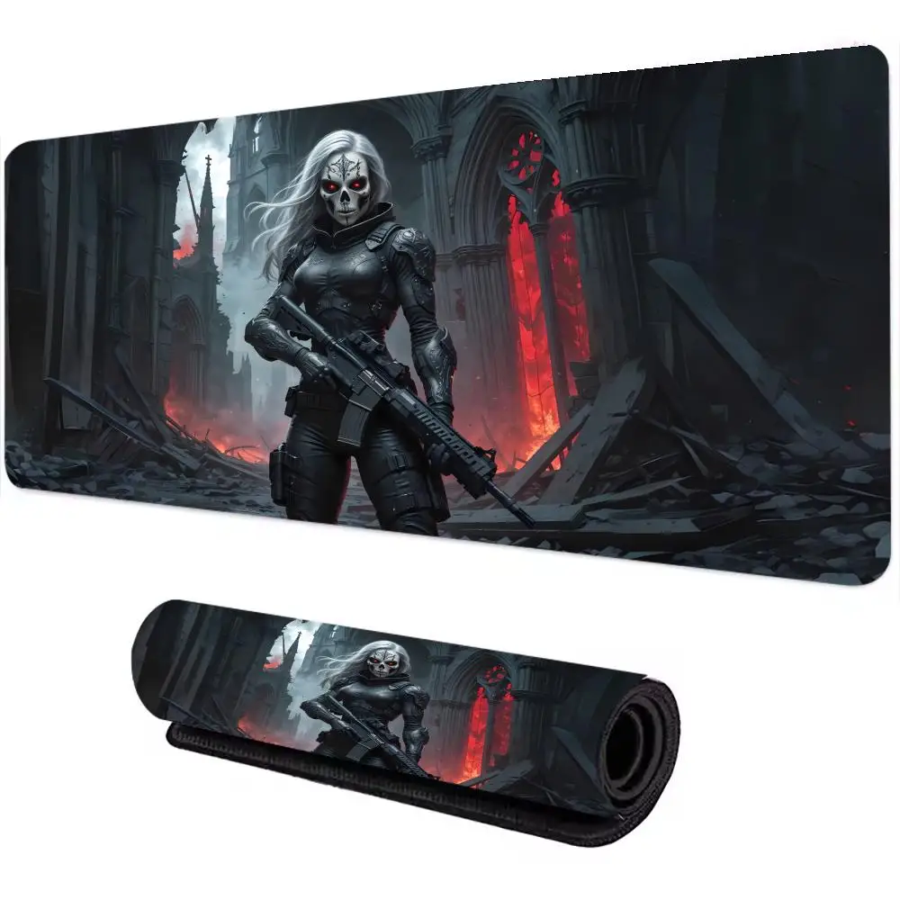 

Anime Troop Soldier Mouse Pad Large Computer Office Game Table Mats XXL Rubber Anti-slip Gaming Keyboard Mousepads Long Desk Pad