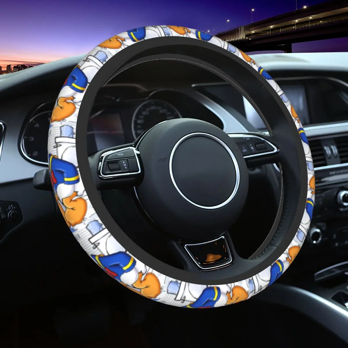 

Donald Duck Cartoon Car Steering Wheel Cover 38cm Anti-slip Fashion Auto Decoration Car Accessories