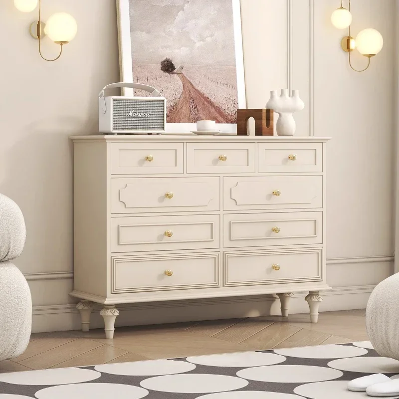 

Cream style chest of drawers, bedroom lockers, living room small vertical cabinets