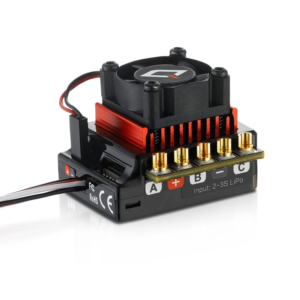 FATJAY Hobbywing QUICRUN-10BL-120-G2 120A ESC Sensored Brushless Electronic Speed Controller and 3650 Motor for RC Car