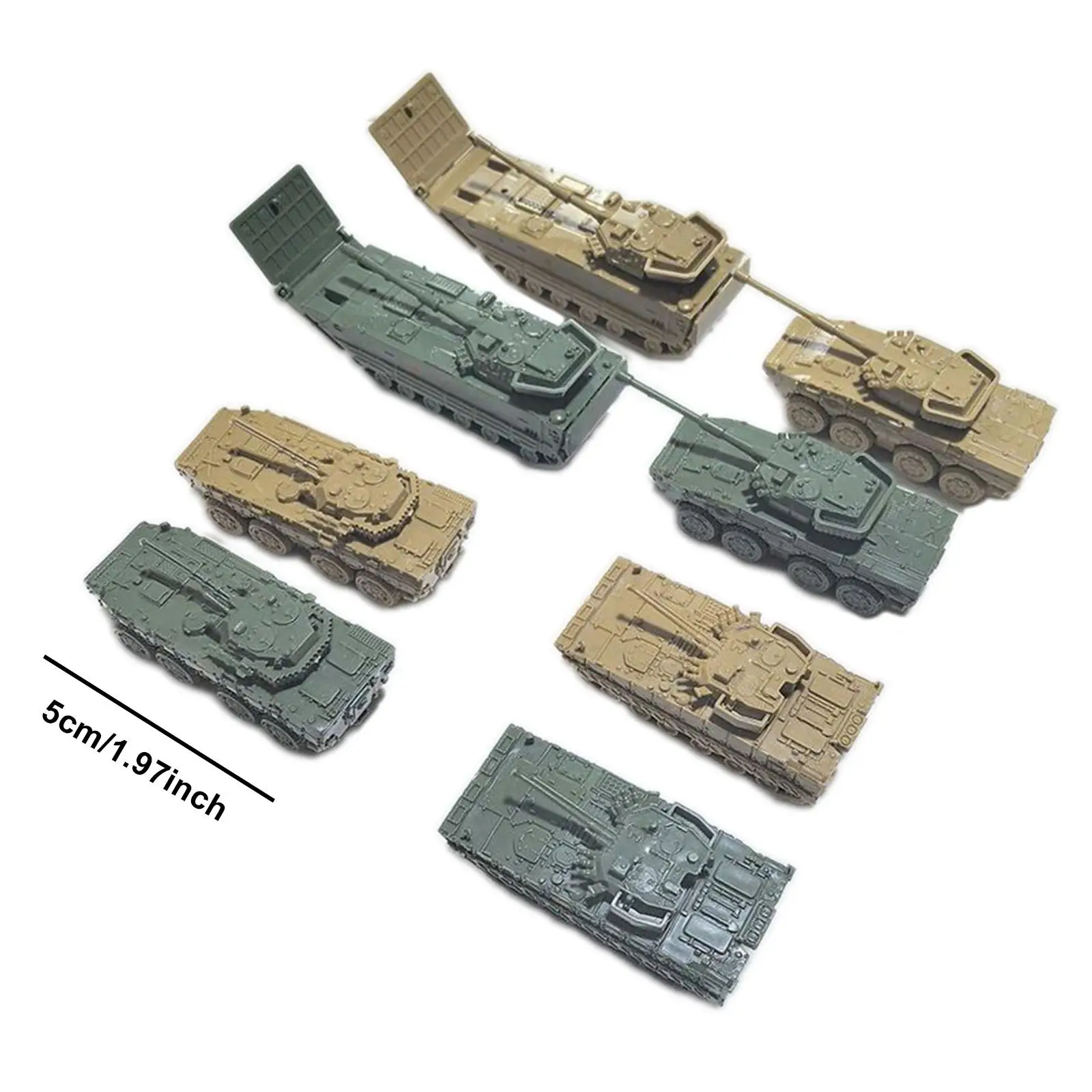 ชุดของเล่นประกอบรถถัง 8 ชิ้น แบบจำลองยานเกราะ สเกล 1:144 งานอดิเรก งานฝีมือ ของตกแต่งจิ๋ว ตัวต่อ สำหรับเด็กผู้ชาย