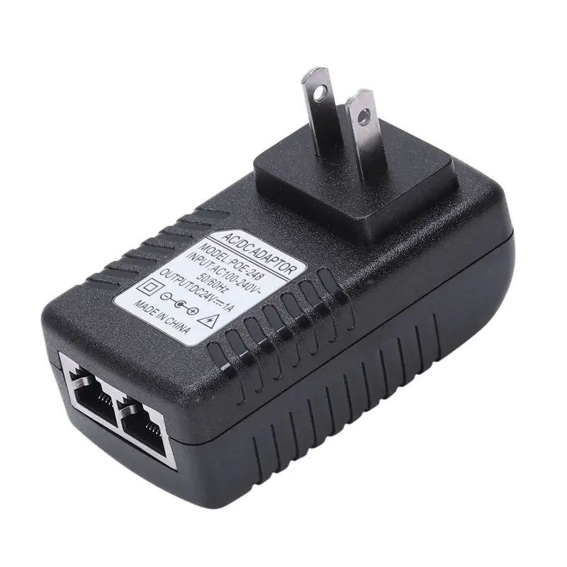 3x電源供給イーサネットpoeインジェクターアダプター（ip電話ゲートウェイ、ipカメラ用）（24v-1a-usプラグ）-y41a