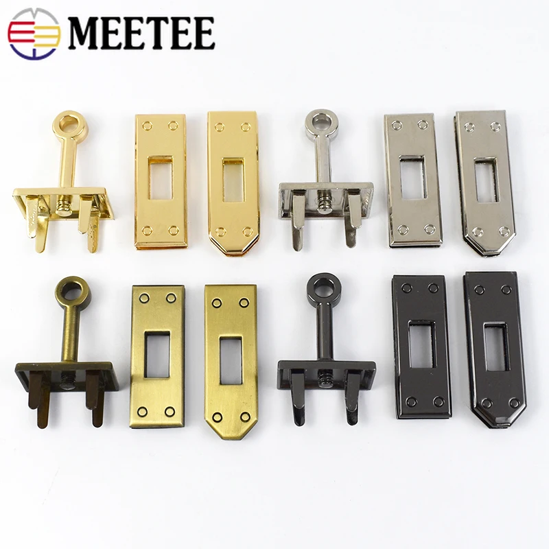 1/2Set Metal Bag Lock Combination Clasp Decoration Buckles Closure Luggage Handbag Wallet Leather Craft DIY Hardware Accessories