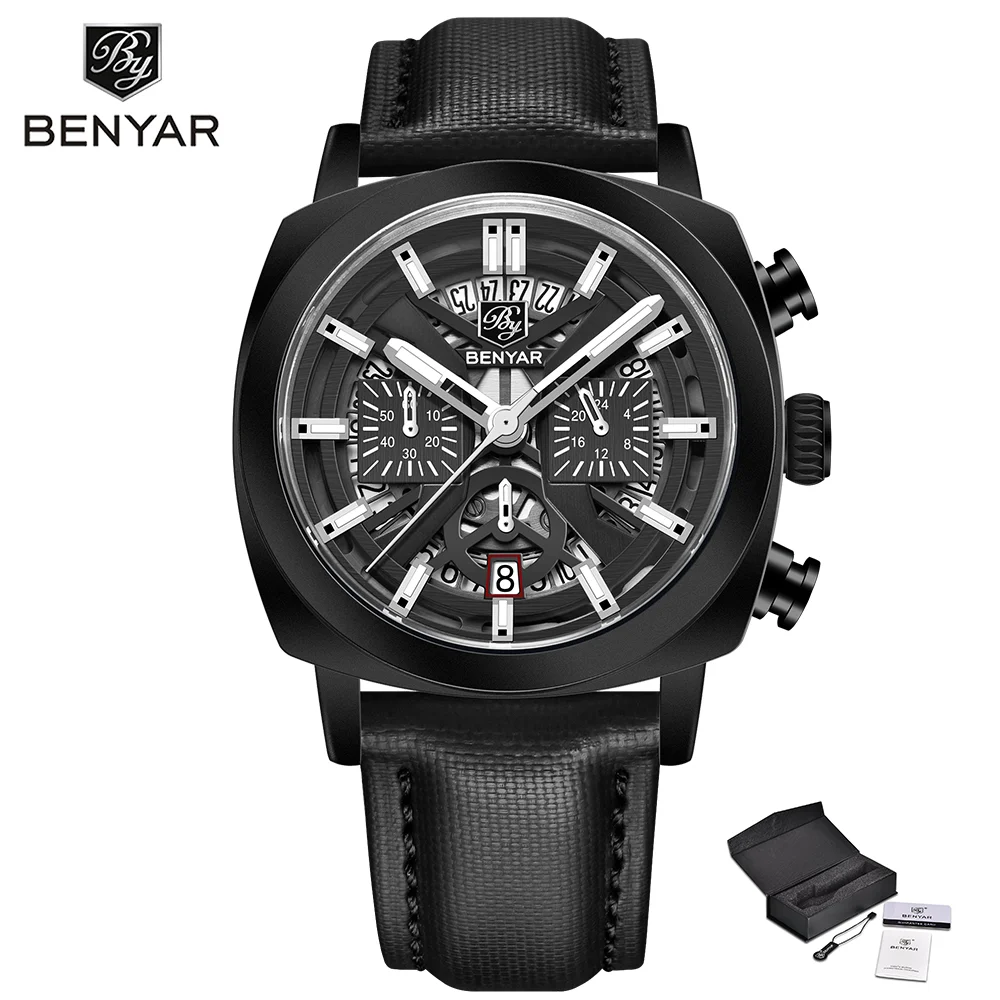 Men's Top Luxury Square Watch with Night Light
