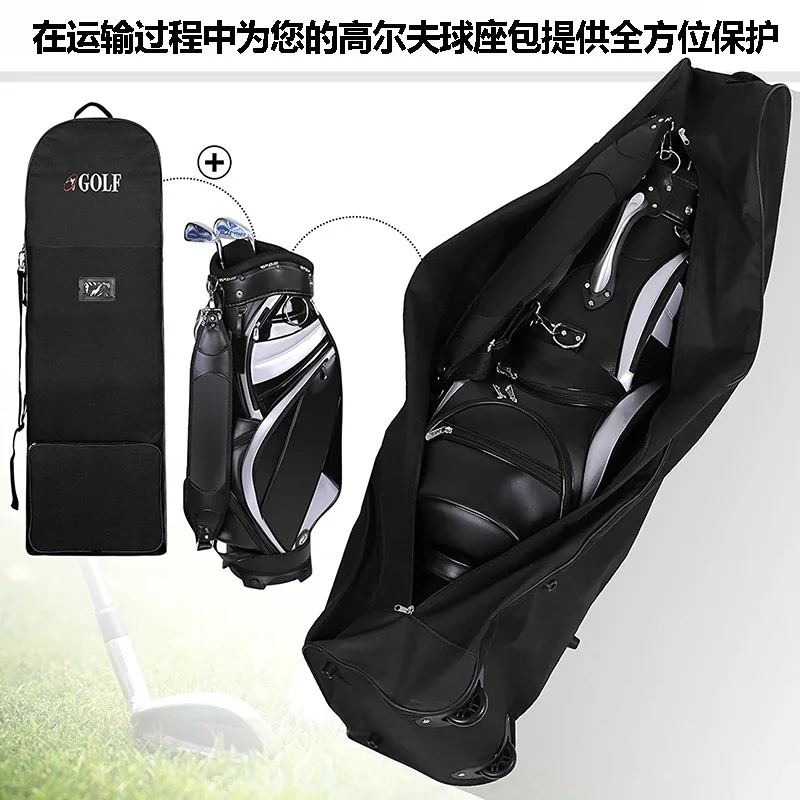 Universal Golf Travel Bag Airplane Check-in Cover Foldable Golf Club Protection Case 600D