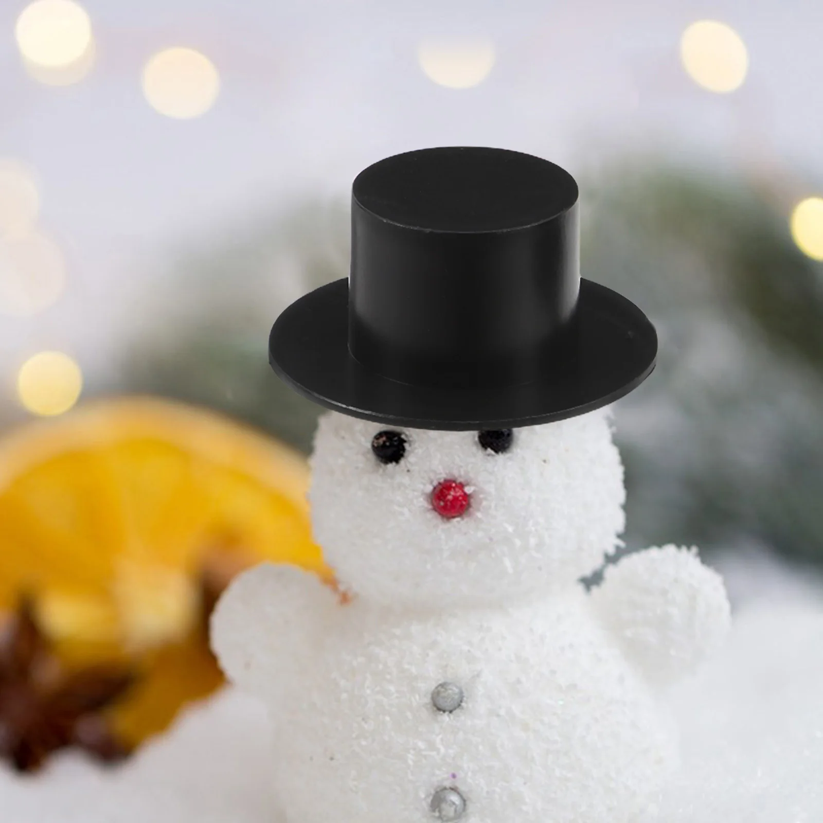 

1 set Clown Hats Black Decor Top Hat For Crafts Small Snowman Caps Party Decoration Accessories Tiny Hat Decor