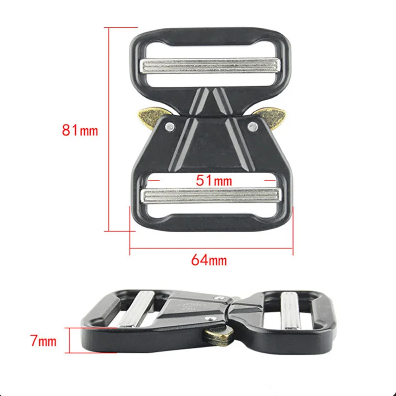 39 50mm Metal Quick Side Release Buckles for Webbing Tactical Belt Safety Strong Hooks Clips DIY Outdoor Luggage Access