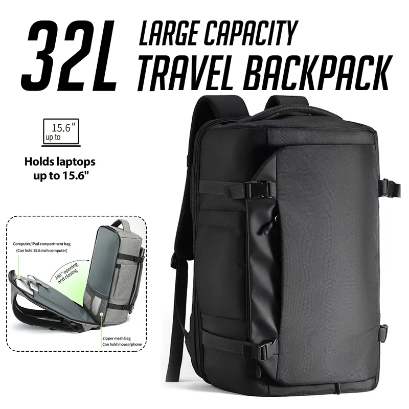 32l travel backpack Kaslo Tech Herschel Supply Co. USA 32L of smart Nebula-Graphite Purple