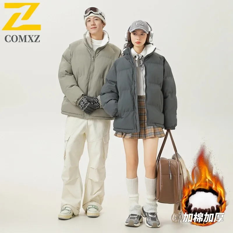 COMXZ الرجال القطن وسادة مبطنة الحديثة بلون سميكة مقاومة البرد الثلجي المشي لمسافات طويلة وسادة مبطنة اليومية الحد الأدنى الشتاء سترة