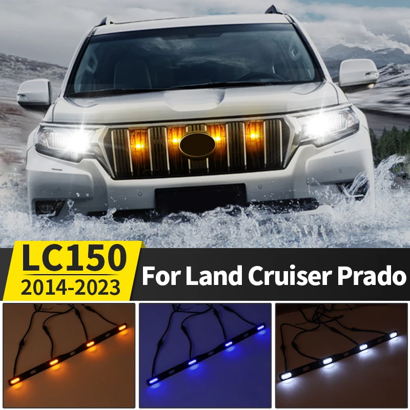 2014-2021 For Toyota Land Cruiser Prado 150 LC150 Modification Accessories Led Light Central Grille Clearance Lamp Width Lamp