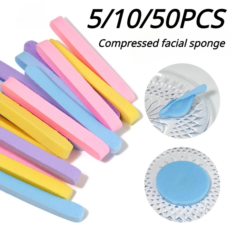 5/10/50PCS Compress Sponge Disposable Powder Puff CleaningPad Beauty Puff Makeup Removing Facial Mask Exfoliate Facial Body Care