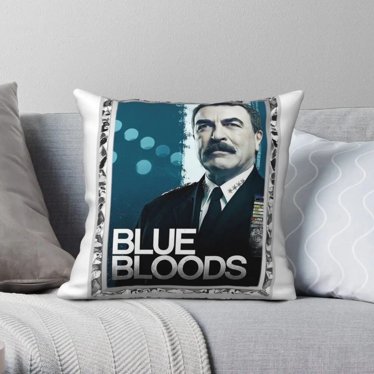 

Blue Bloods Frank Reagan Tom Selleck Pillowcase Polyester Linen Velvet Printed Zip Decor Throw Pillow Case Room Cushion Cover