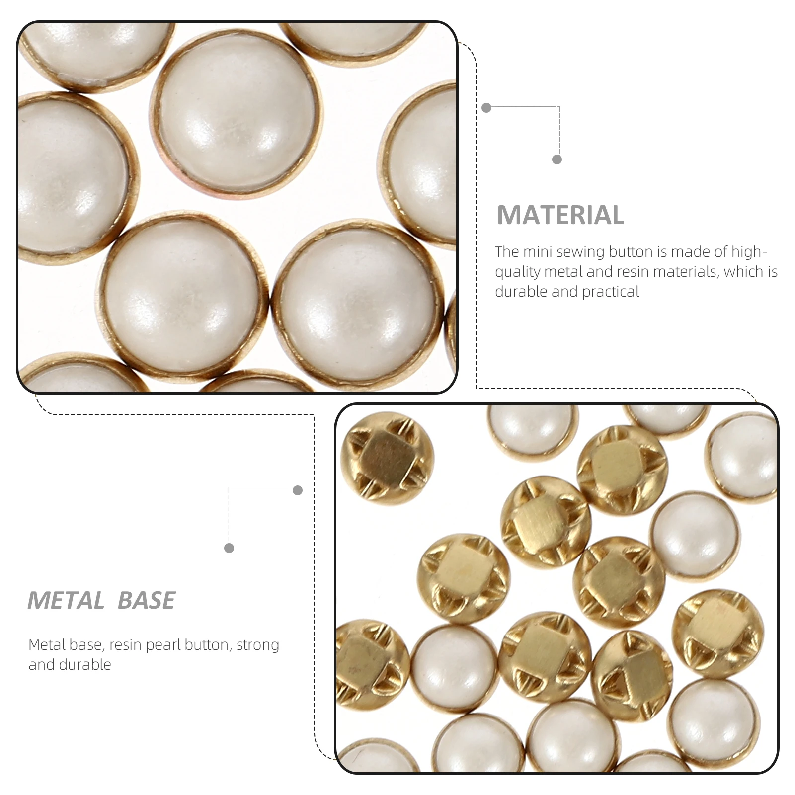 

100 Pcs Pearl Buttons Sewing Clothing Round for Clothes Diy Embellished Sweater