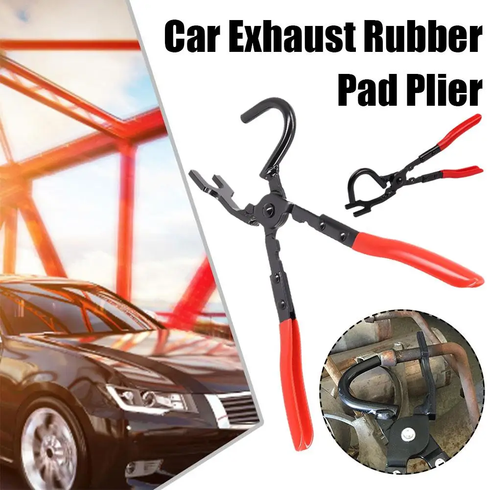 Universal Car Exhaust Rubber Pad Pliers Exhaust Pipe Removal Puller Hanger Plier Gasket Handle Anti-Slip Removal Exhaust To X4N5