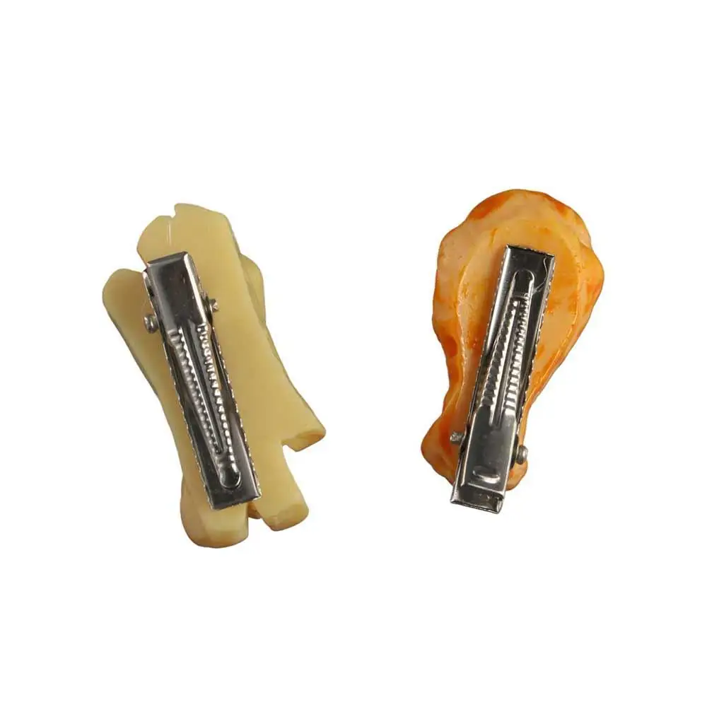 

Funny Fried Chicken Simulated Food Hair Clip Geometry Duckbill Clip Fake Food Hairpin French Fries Bangs Clip Daily