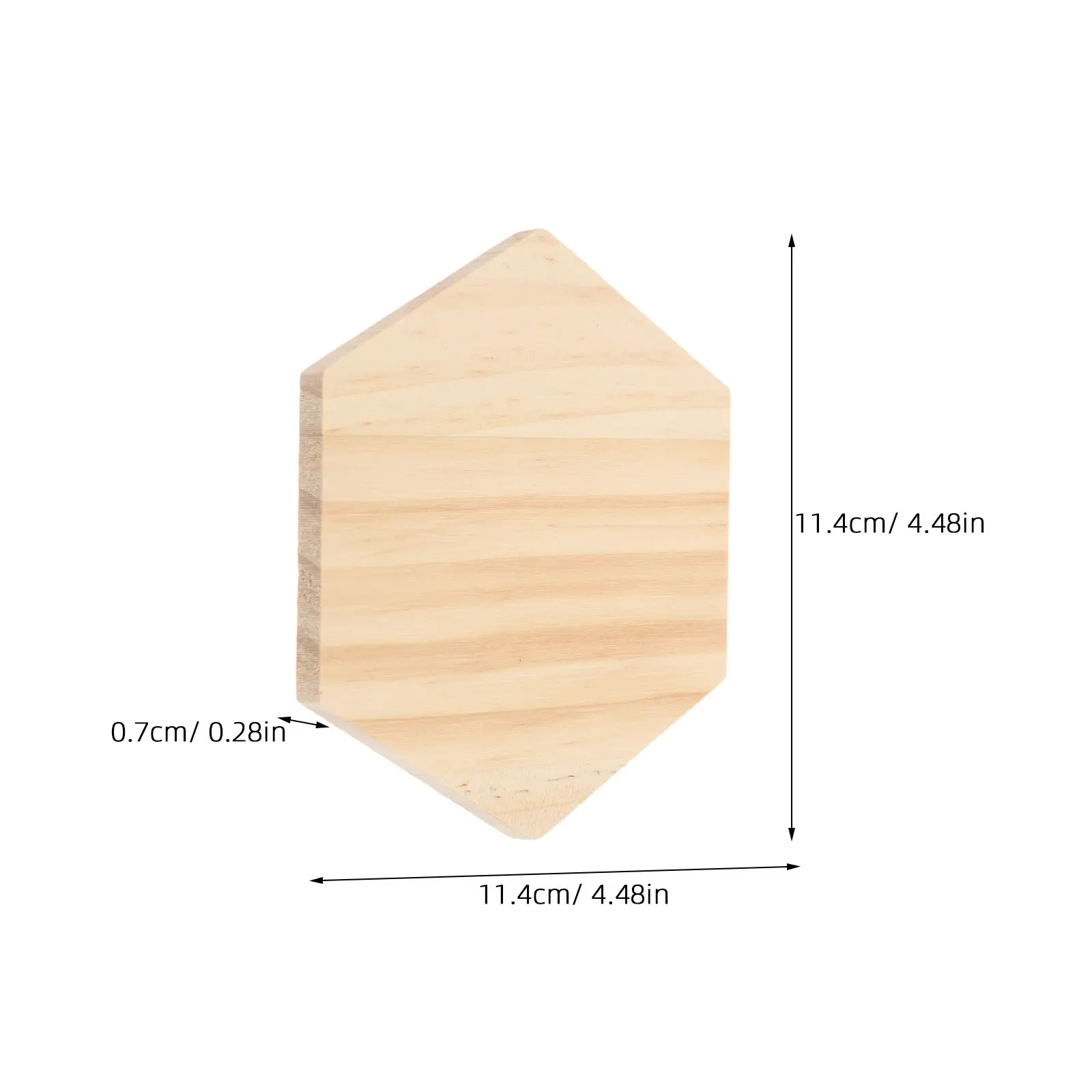 6Pcs Hexagon Wood Coasters Non-Slip Blank Wooden Mats for DIY Crafts Painting Engraving Cup Pads Home Decor Wood Coasters
