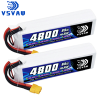 VSVAW 3S Lipo Battery for FPV Drone 11.1V 65C 4800mAh EC5 Plug for RC Car Quadcopter Boat RC Airplane UAV Model RC Parts