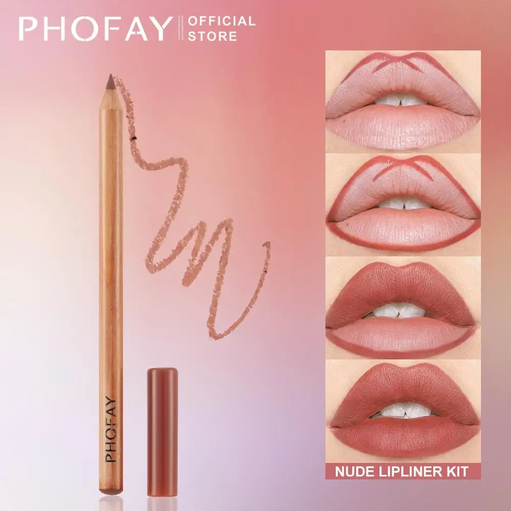 12pcs Lip Liner ปากกา 12 สีกันน้ําและเหงื่อไม่ง่ายที่จะจางหาย Non-Stick CUP ลิปสติกลิปสติกชุดดินสอ