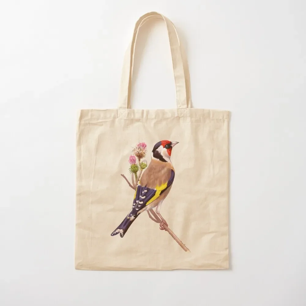 

European Goldfinch Tote Bag Canvas stote bag reusable grocery bags Women's shopper bag