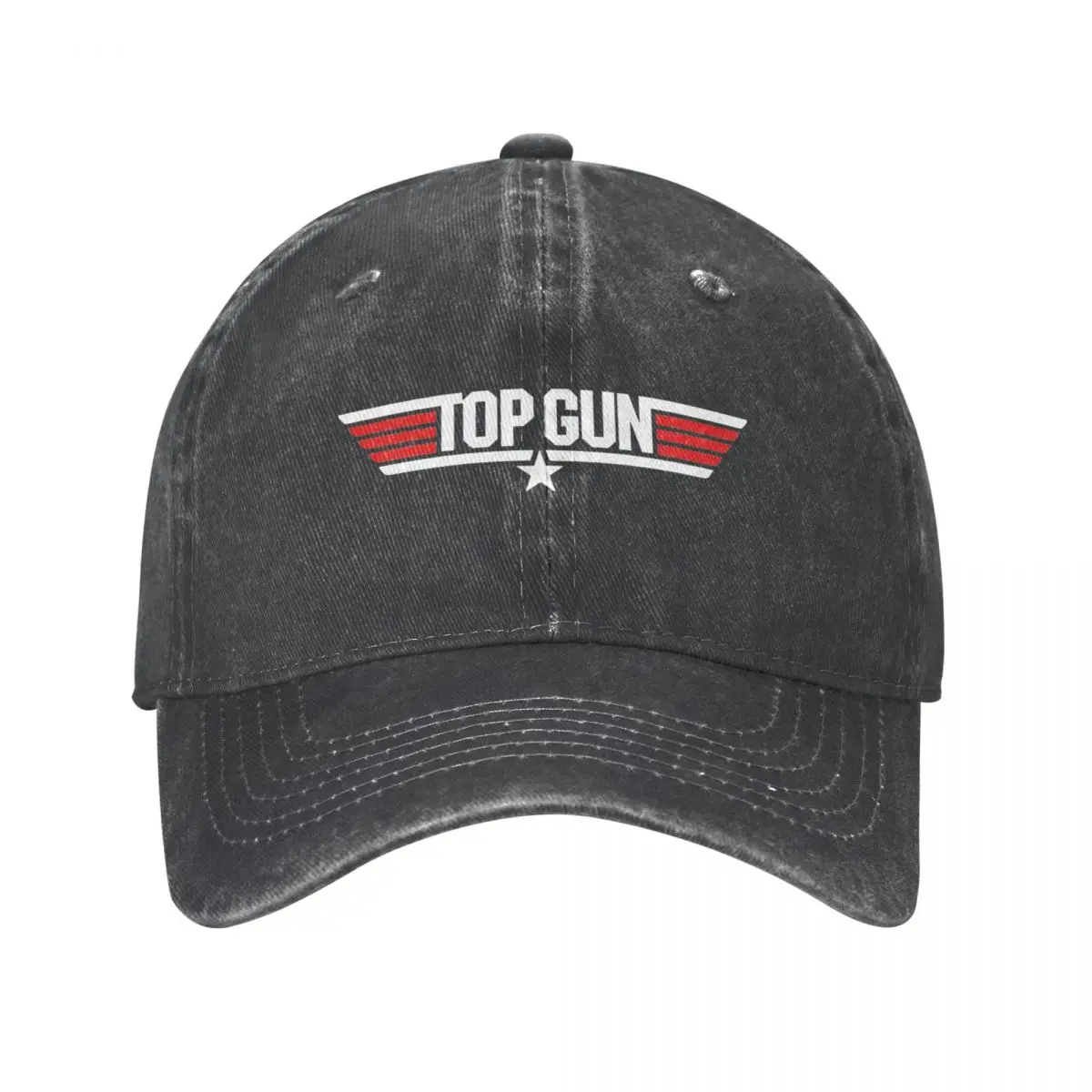 

Retro Top Gun Classic Stars & Stripes Movie Logo Baseball Caps Unisex Distressed Washed Snapback Hat Outdoor Travel Caps Hat