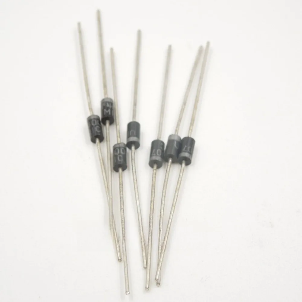 

50pcs UF4007 Rectifier Diode Kit 1A 1000V DO-41 Ultra Fast Recovery for Solar Inverter/Charger Circuit