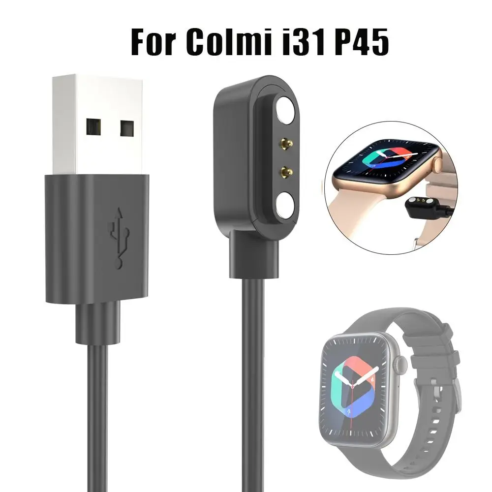 100cm Portable USB Charger Universal Power Adapter Charger Dock Fast Charging Cable for Colmi i31 P45 Smart Watch Accessories