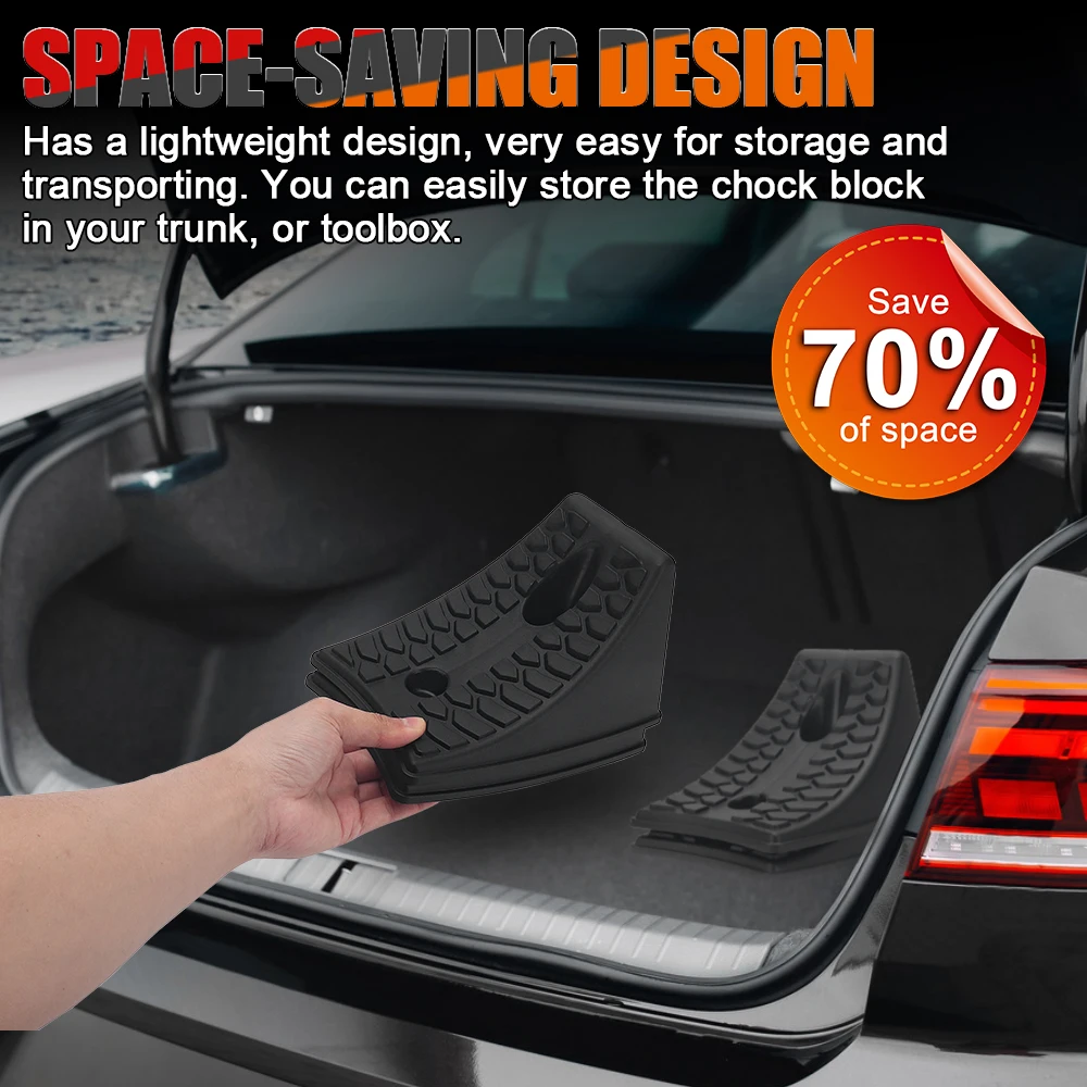 Parking Stopper Wheel Wedge for Car SUV Truck 4x4 ATV Pickup Trailer Tire Wheel Chocks Blocks Vehichles Accessories
