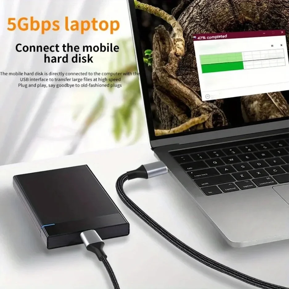 USB 3.0 Typ A auf Kabel, 5 Gbit/s, 2 A, schnelles Datensynchronisierungskabel, USB 3.0 auf Adapter, externes Festplattenkabel, 2/1 m
