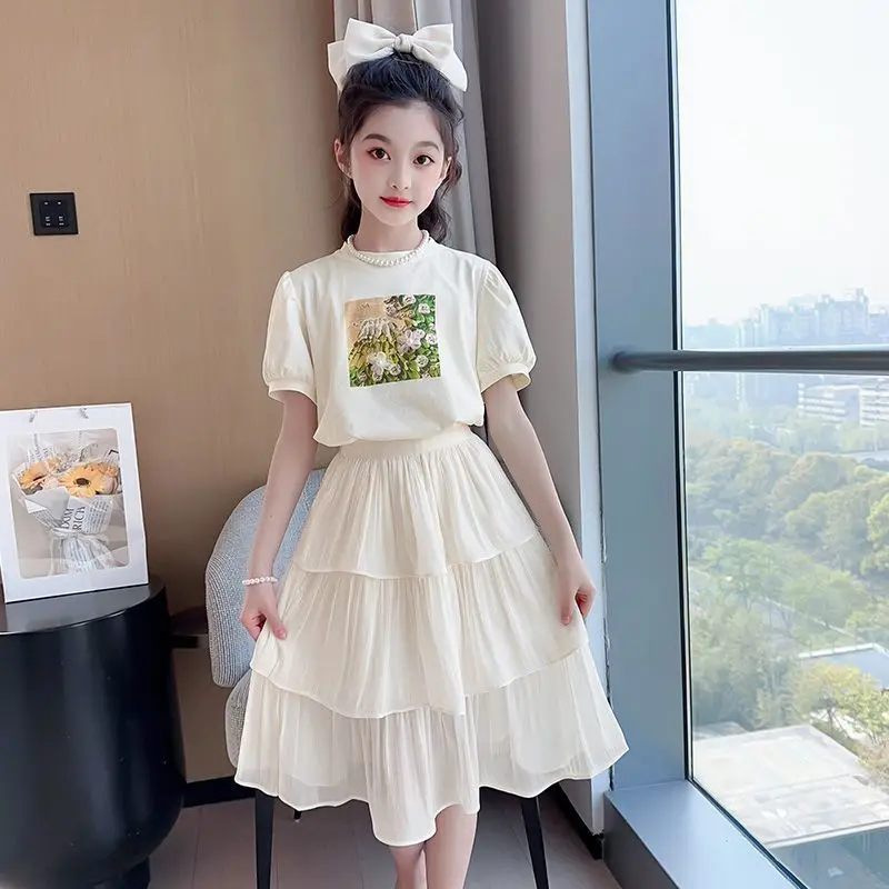 

Korean Kids Clothes 4 Years Girl Girls Outfit Sets 7 8 Child Costume 9 14 Year Old Teenagers Summer Suit Party Dresses for Girls