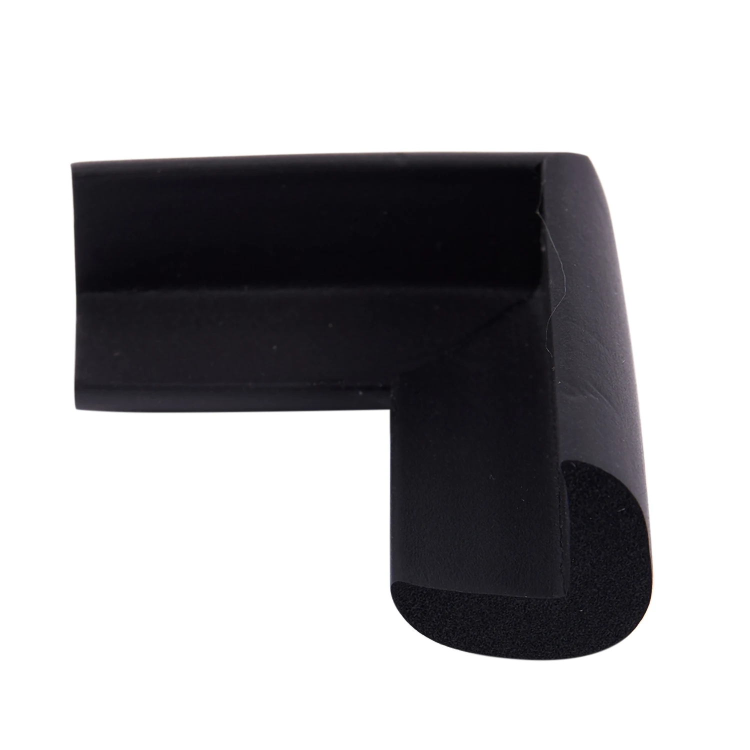 Cubierta de borde de mesa de seguridad para niños y bebés, Protector de esquina, cojín negro, 4 piezas