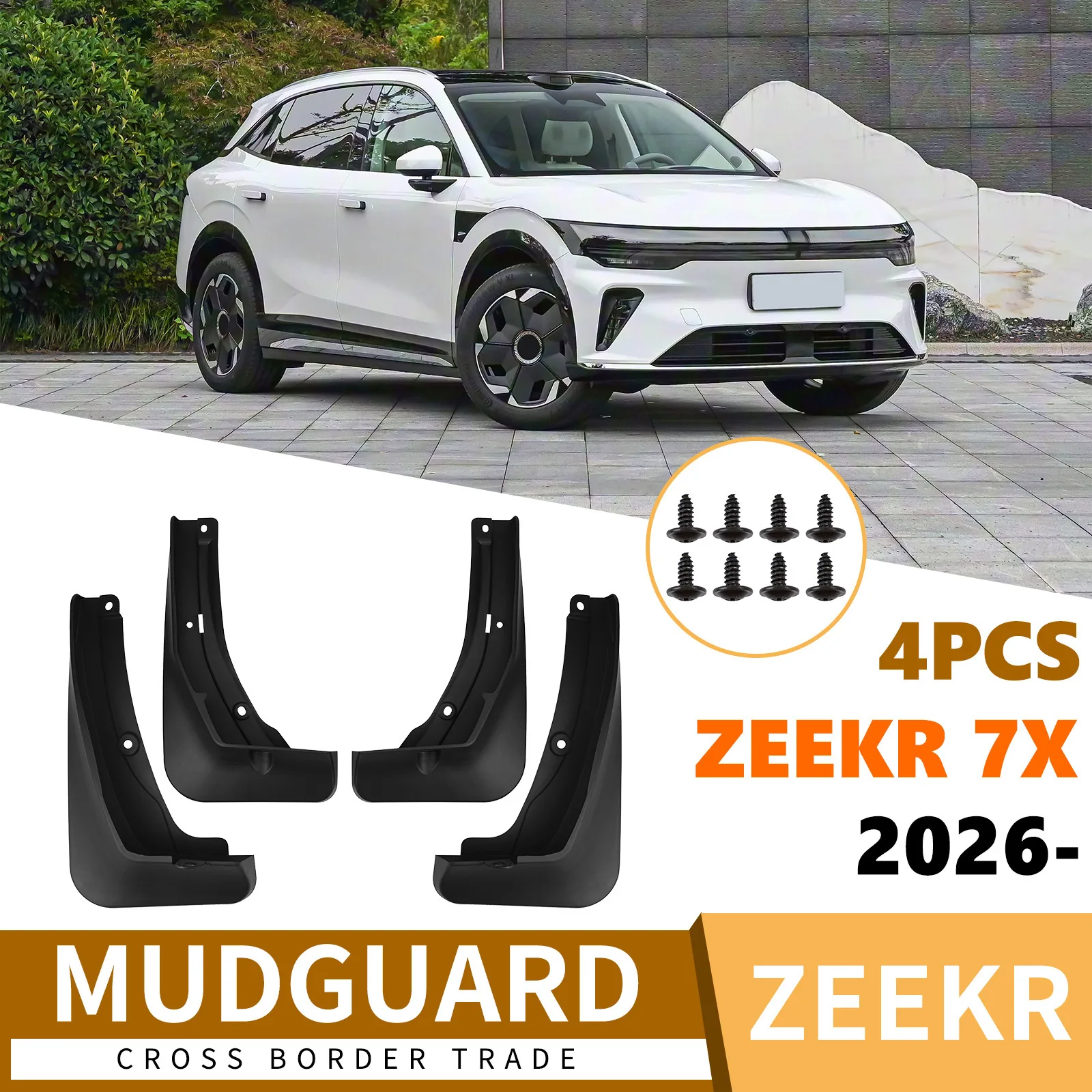 Suitable for ZEEKR 7X 2026 Mud Flaps Car Splash Guards Fender Protectors