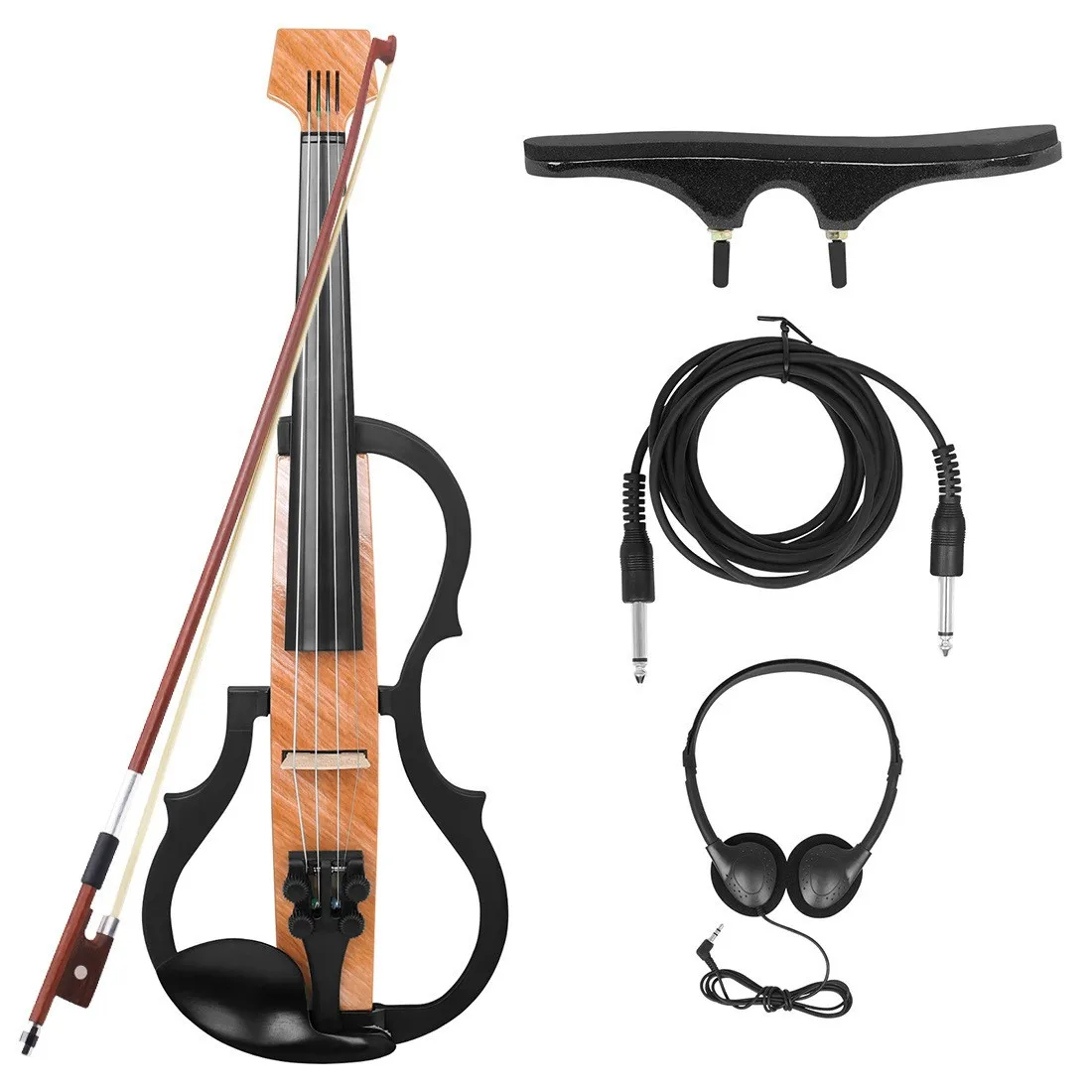 

Headless electroacoustic violin, carbon fiber silent violin Children's student Adult electronic violin