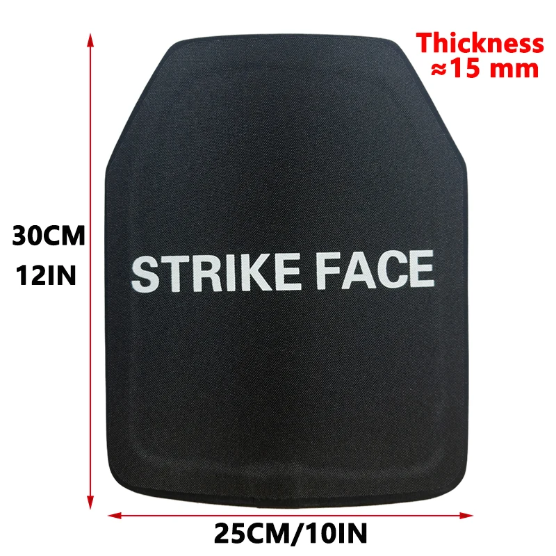 Light Tactical NIJ III Bulletproof Plate UHMWPE Bulletproof Board Backpack Armor Panel For Body Armor 25CMX30CMX15MM