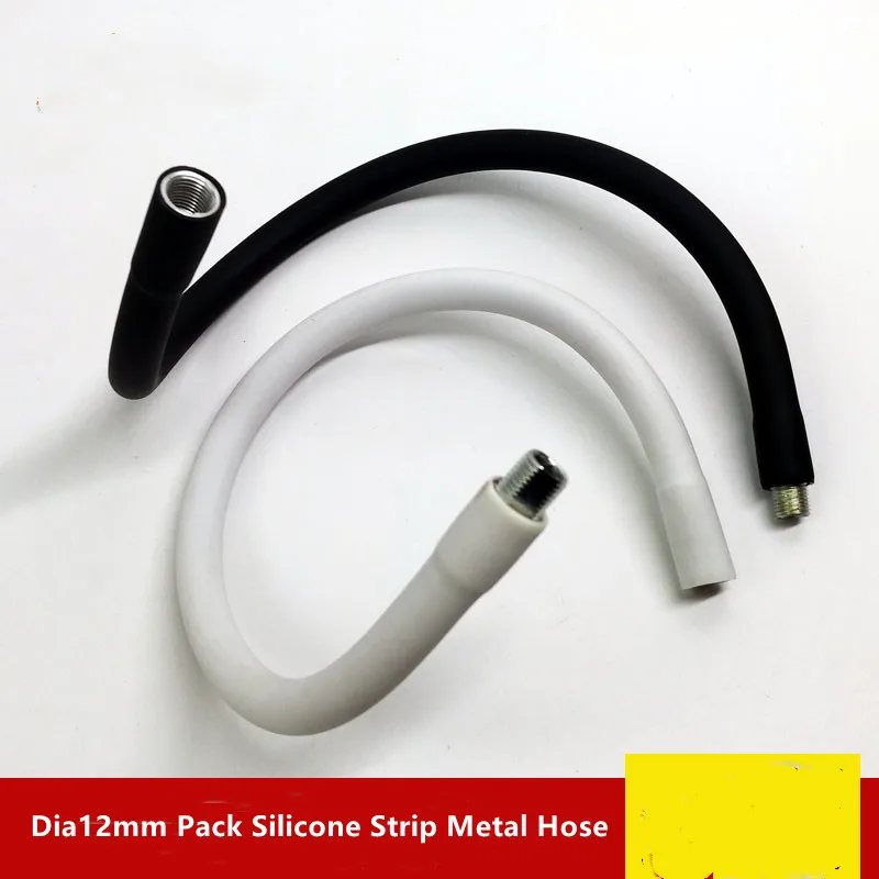1PCS Dia12mm/16mm M10 Male Female Thread Soft Light Flexible Conduit DIY Metal Silicon Gooseneck Hose SerpentineTube Clamp Lamp