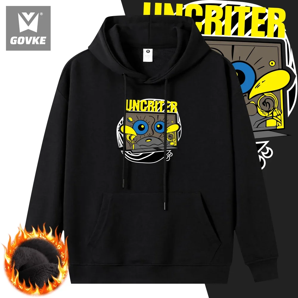 Uncriter Autumn and Winter New Style Printed Hoodie Individuality Men's Hoodies Wearing Type Polyester Hoodie