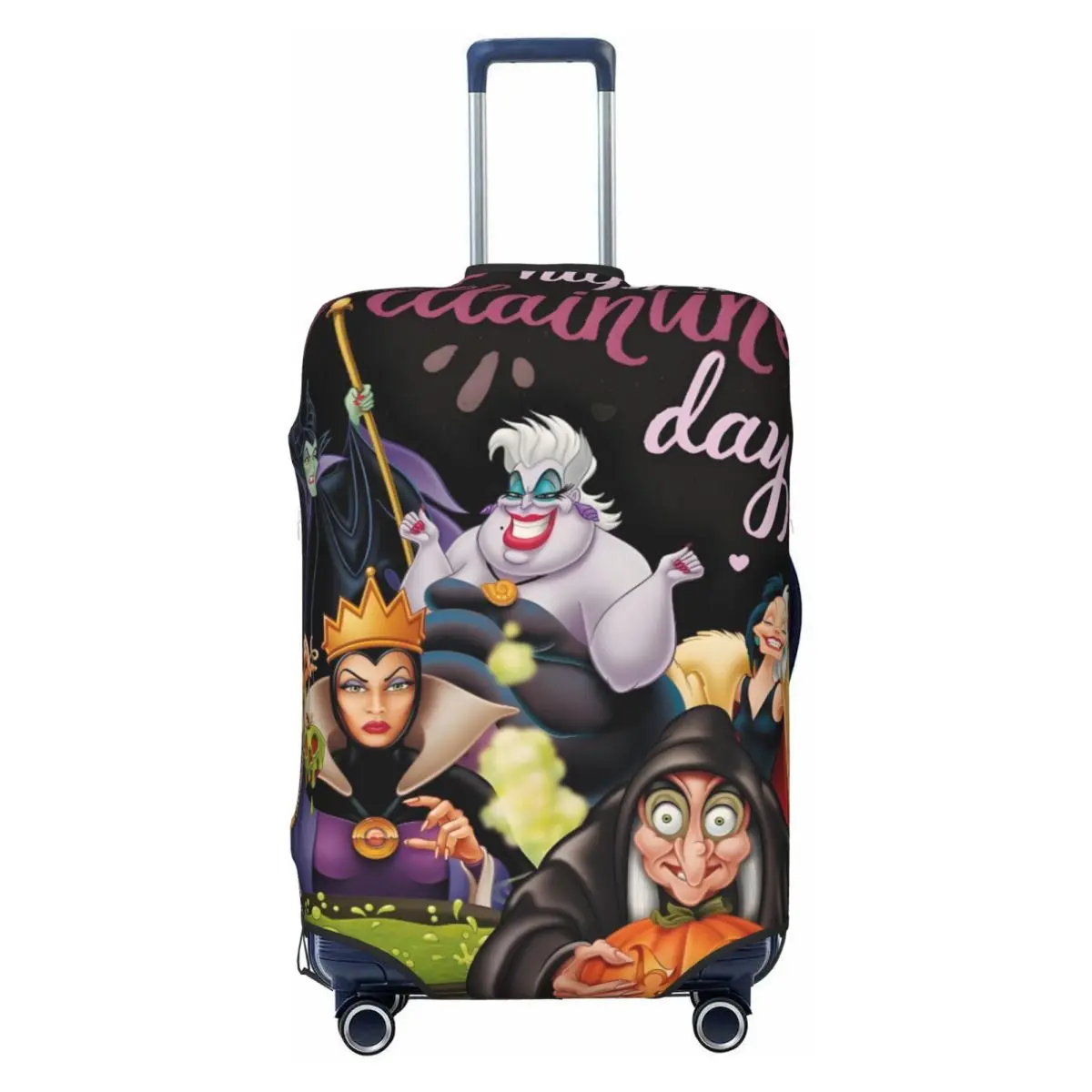 

Custom Villains Women Travel Luggage Cover Elastic Wicked People Malicious Queen Suitcase Cover Protector Fit 18-32 Inch