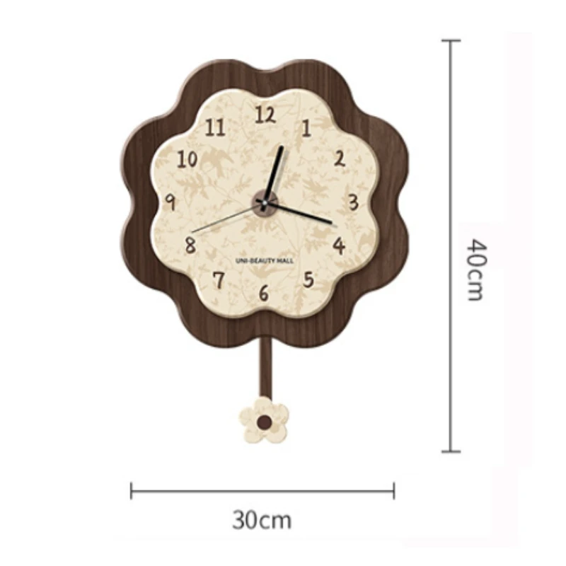 ساعة حائط فنية إبداعية على الطراز الصيني مع ملمس ريترو وراقية ساعة مثبتة على الحائط للمنزل يمكن أن تتأرجح ديكور المنزل الأيسر والأيمن #5