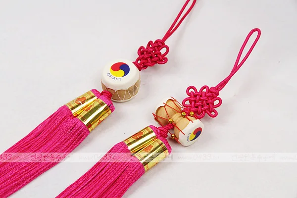 Hanbok Accessories Clothes Decoration Korean Original Imported Mini Longevity Auspicious Peace Drum Pair Hanging Drum