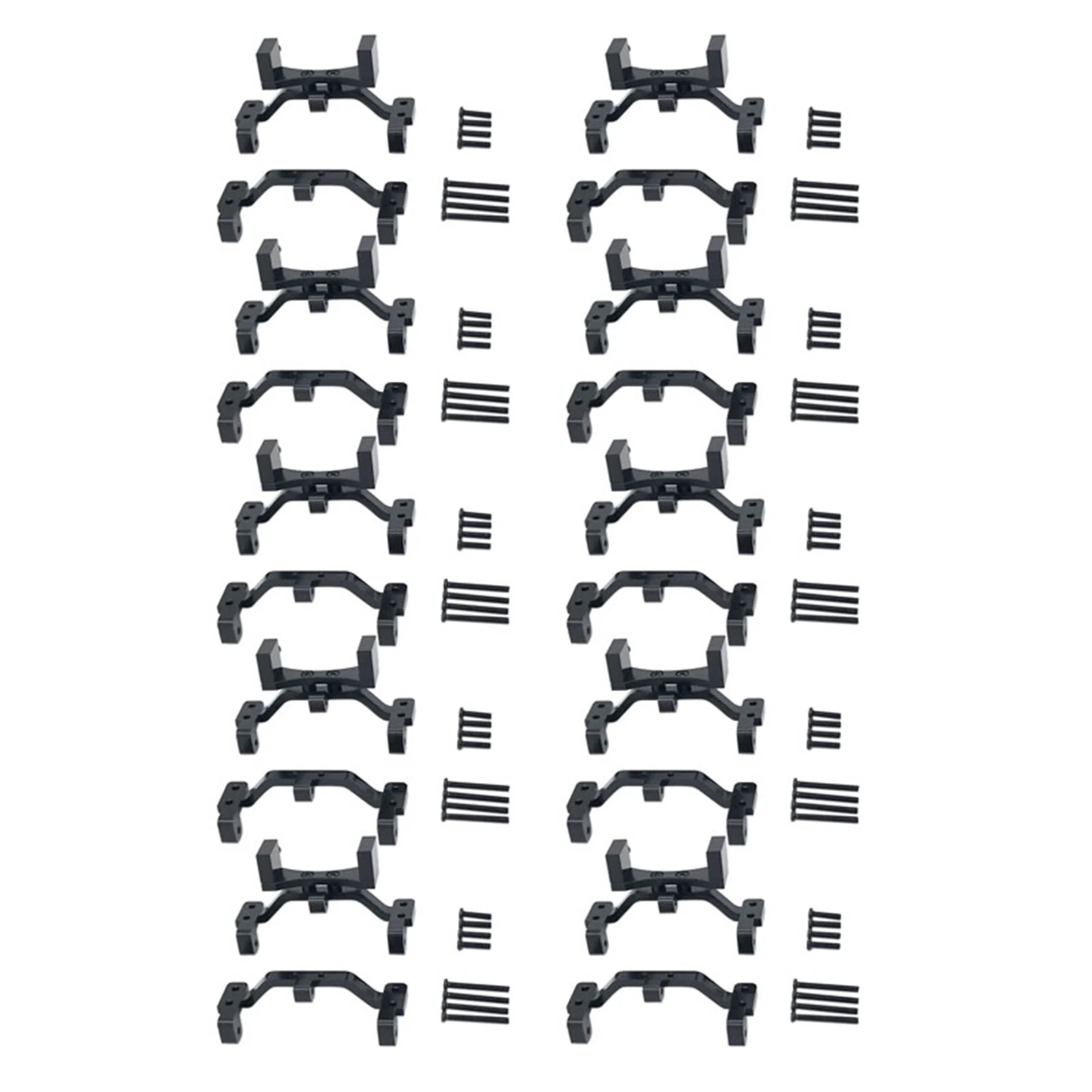 ABUM-10X For MN D90 D91 D96 MN99S 1/12 RC Car Upgrade Parts Metal Pull Rod Base Seat & Axle Up Servo Bracket Black