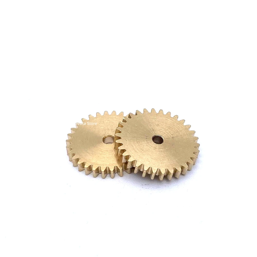 Precision 0.5M 18/20/22/24/25/26/28/30/32/36/40/44/50 Teeth Thickness 2mm Copper Small Model Gear HOLE 2/3/4/5mm Hole