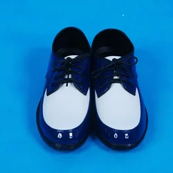 Hip Hop Breaking Ruby Blue White Mirror Surface Leather Shoes Classic Popping Locking Chunk Shoes Red and White Mirror Shoe