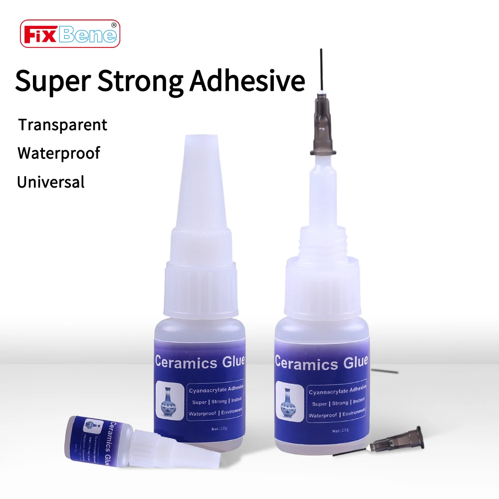 Instant Ceramic Super Glue Professional Clear Strong Liquid Adhesive Bond Glass Rhinestone Metal Wood Craft Cyanoacrylate Rubber