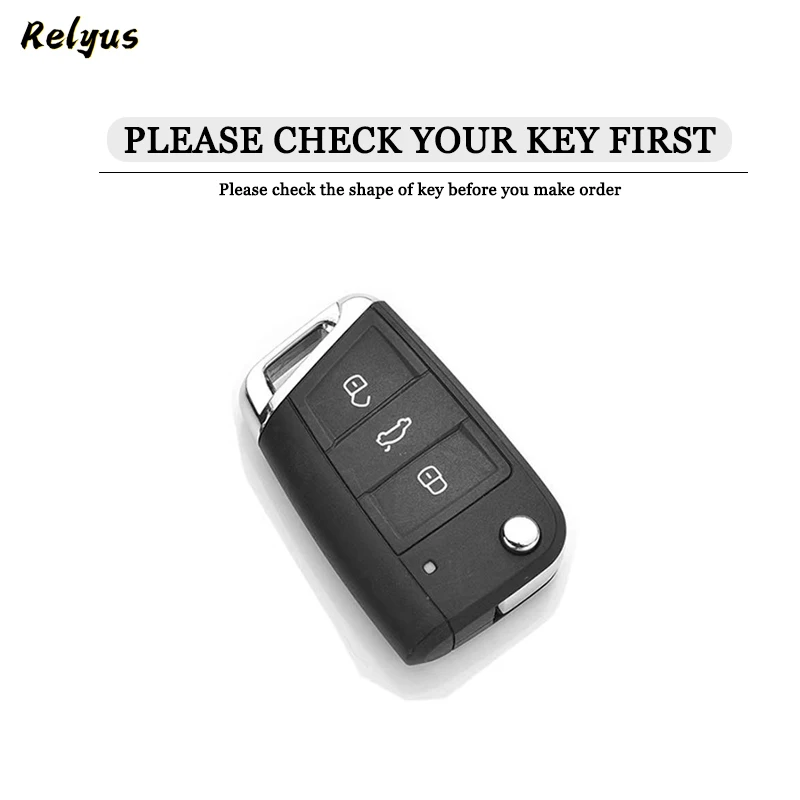 Car TPU Key Case Cover For VW Volkswagen Golf 7 MK7 Tiguan MK2 T-roc T-cross Skoda Octavia Kodiaq Karoq Seat Ateca Leon Fob