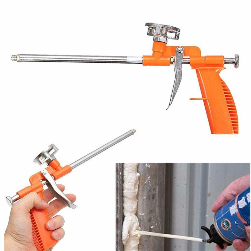 Polyurethane Foam Gun Expanding Caulking Urethane Foaming Jet Glue Mounting Applicator Insulation for Filling Sealing Window Gap