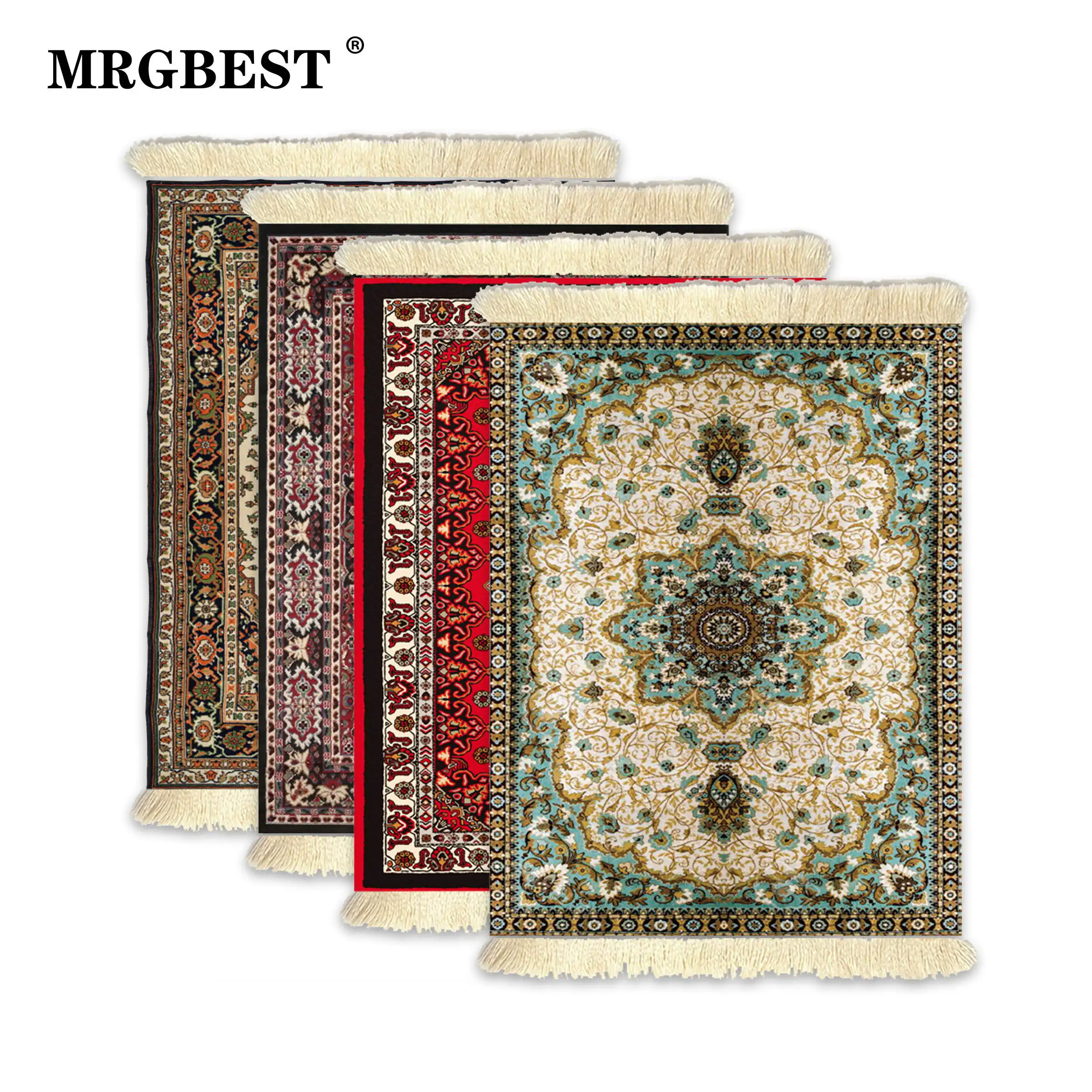 Persian Rug Desk Accessories Bohemia Fringed Edge Desk Mat Silicone Mouse Pad 270X180X3MM Mouse Carpet Office Computer Offices