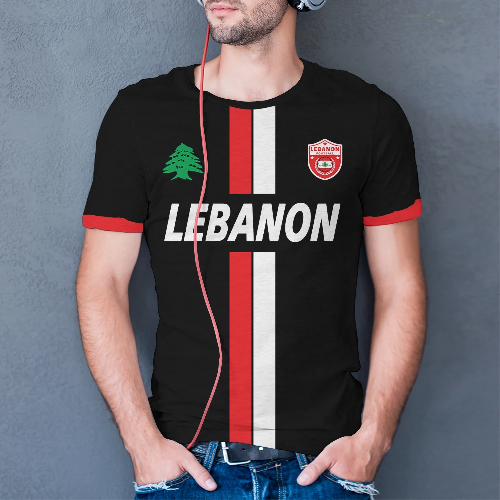 Lebanon Football Jersey T Shirts Adult & Kids Light Luxury Digital Printed Sports Soccer Uniforms Men's Lebanese Flag Clothing